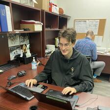 Student at Computer
