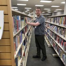 Student in Library